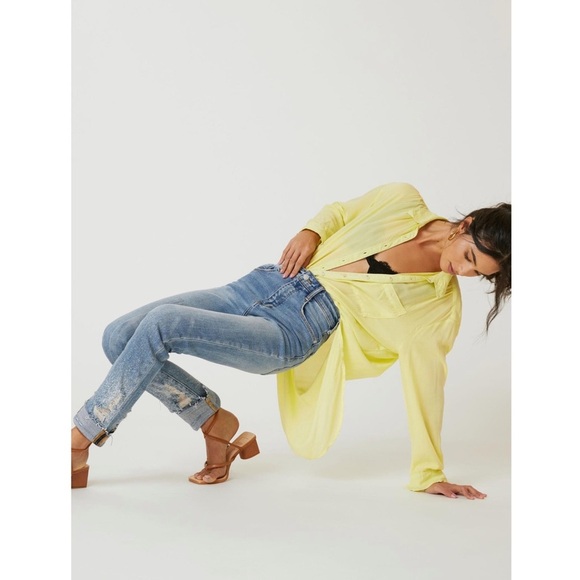 Anthropologie Pilcro The Cigarette Distressed Splatter Slim Straight Jeans - 34 - Picture 4 of 14